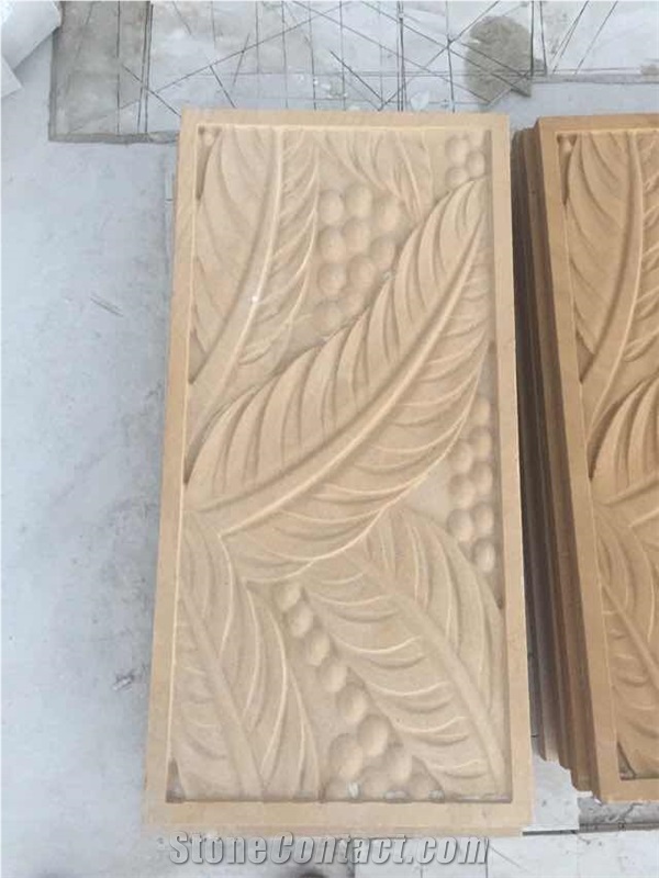 Cnc Carving Marble Building Ornaments 3d Stone Art Wall Panels