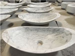 Granite Vessel Sink Panda Grey Rectangle Basin for Bathroom