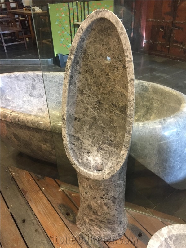 Grey Marble Bath Pissoir,Polished Bath Pissoir for Public Washroom
