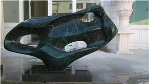 Marble Abstract Sculptures Green Marble Indian Green Sculpture for Decor