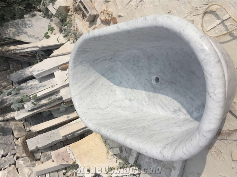 Natural Stone Bath Tub Marble Nero Marquina Bathtub Honed for Hotel