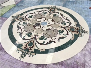Round Waterjet Medallions/ Mosaic Floor Medallion