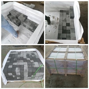 China Basalt ,Bluestone,Hainan Black Surface Flamed,Others Sawn Cut Cube Stone/Cobblestone/Pavinggraden Stepping, Walkway, Pavers Outdoor Natural Stone Flooring, Quarry Owner Factory