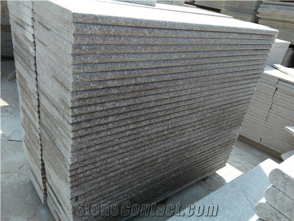 New G664 Pink, Brown Granite, Porrino G363 Shandong Cheap Building Stone in Stair Steps with Anti Slip, Bullnose Round Long Edge, Treads and Risers