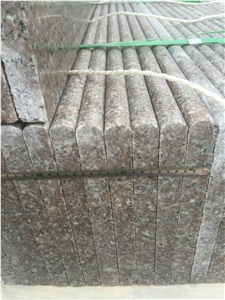 New G664 Pink, Brown Granite, Porrino G363 Shandong Cheap Building Stone in Stair Steps with Anti Slip, Bullnose Round Long Edge, Treads and Risers