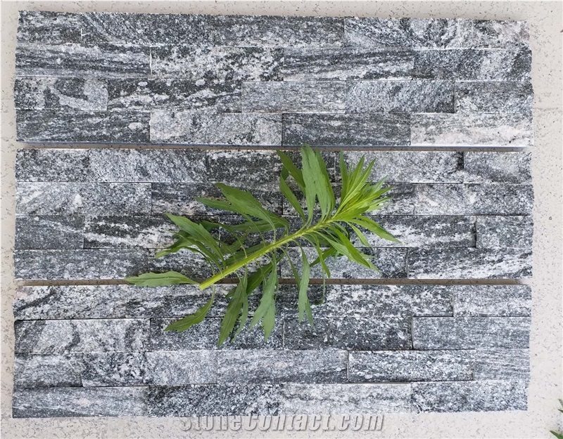 Black with White Point Cultured Stone