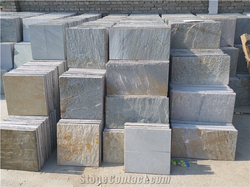 China P014 Beige Slate Slabs & Tiles