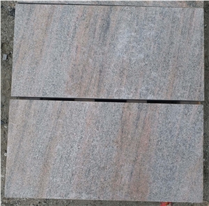 China Pink Quartzite Flamed Surface Slabs & Tiles