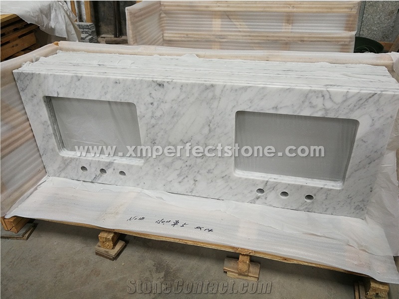 24 X22 ,60 X22 One Sink ,Carrara White Marble Top,Vanity Top/Countertop