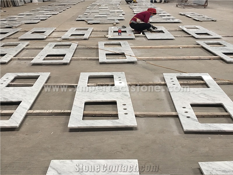 60 X22 Bathroom Vanity Top from China Bianco Carrara Vanity Tops, Bianco Carrara Bathroom Tops