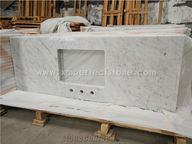 60 X22 Bathroom Vanity Top from China Bianco Carrara Vanity Tops, Bianco Carrara Bathroom Tops