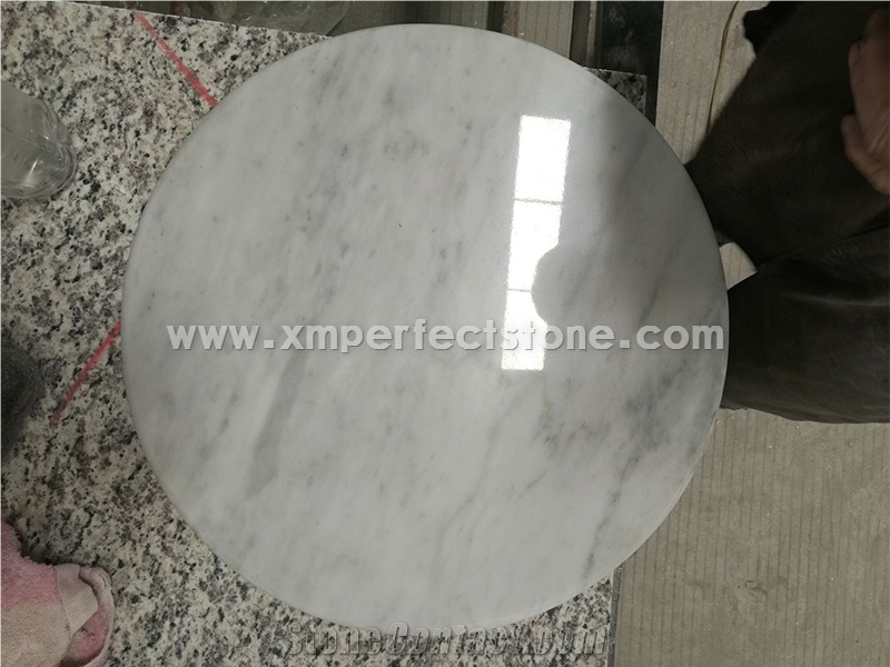A Quality Bianco Carrara White Marble Round Kitchen Table / Marble Coffee Table 60 /80/100 Dia /25+ Marble Circle Table / White Marble Dining Table Set / Marble Furniture