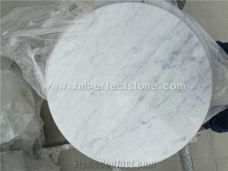 A Quality Bianco Carrara White Marble Round Kitchen Table / Marble Coffee Table 60 /80/100 Dia /25+ Marble Circle Table / White Marble Dining Table Set / Marble Furniture