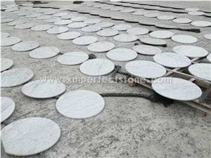 A Quality Bianco Carrara White Marble Round Kitchen Table / Marble Coffee Table 60 /80/100 Dia /25+ Marble Circle Table / White Marble Dining Table Set / Marble Furniture