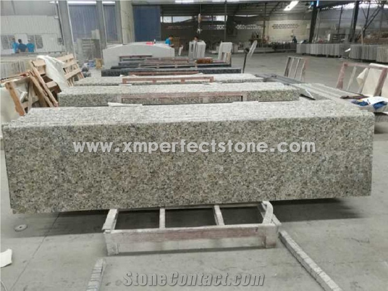 Beige Butterfly Granite Countertop Bullnose / New Butterfly Beige Granite Prefeb 2 cm / Beige Counter Home Decorate Kitchen Top / Solid Surface Countertops