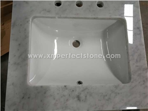 Bianco Carrara Marble for Vanity Tops/Bathroom Vanity Top White Marble/Italy Carrara White Marble Tops