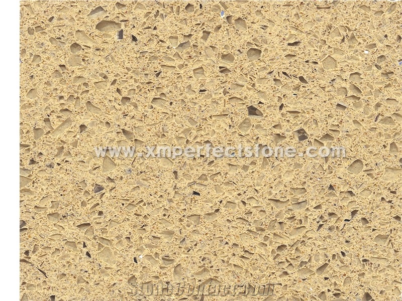 Caesarstone for Beige Crystaal Quartz Slab/Jombo Size Quartz/Polished Crystal Quartz Slab&Tile