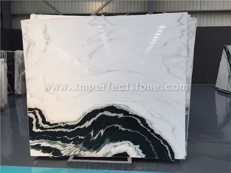 China Panda White Slabs/Black and White Multicolor Marble/Panda White Marble