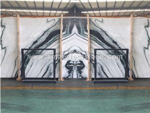 China Panda White Slabs/Black and White Multicolor Marble/Panda White Marble