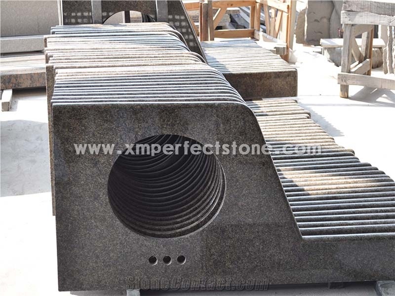 Chinese Tropical Brown Granite Vanity Top/High Polished Brown Granite Tops/China Gold Diamond Granite