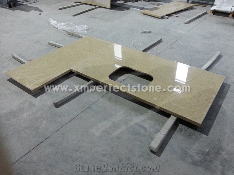 Countertops,Engineered Quartz Stone Kitchen Countertops,Custom Countertops,Quartz Stone Bar Tops,Yellow Kicthen Countertops