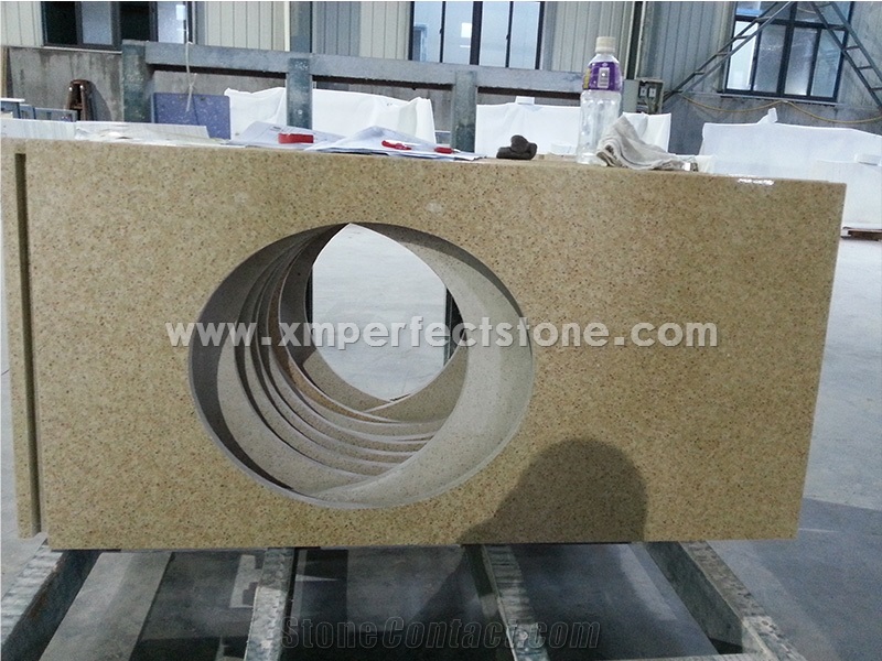Countertops,Engineered Quartz Stone Kitchen Countertops,Custom Countertops,Quartz Stone Bar Tops,Yellow Kicthen Countertops
