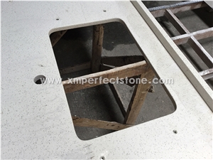 Crystal White Quartz Stone Countertop/White Quartz Kitchen Counter Top/Quartz Countertop