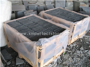 Fish Scale Shape Roof Tiles/Dark Grey Roofing Slate/Slate Roof Tiles