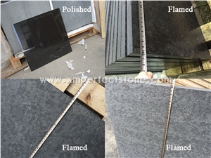 Flamed Mongolian Black from China / Absolute Black Granite Tile /Black Granite Kitchen / Granite Tile 24x24