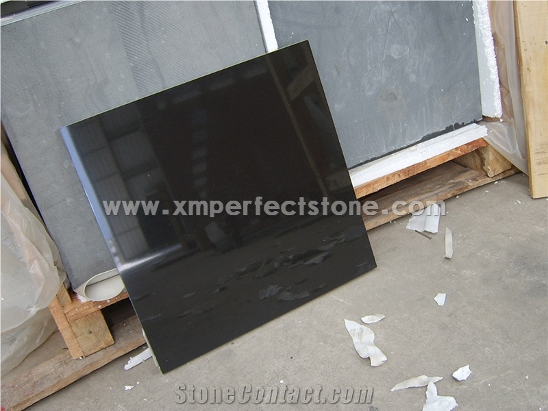 Flamed Mongolian Black from China / Absolute Black Granite Tile /Black Granite Kitchen / Granite Tile 24x24