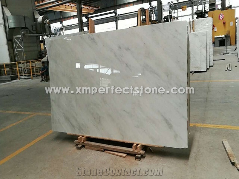 New China Statuario Marble Slabs / Oriental White Marble Tiles / Polished Marble Tiles Bathroom / Marble Slab Flooring