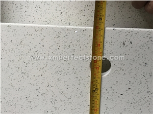 Pure White Quartz Kitchen Countertops/Pure White Quartz Kithen Island Top/Pure White Engineered Quartz Tops