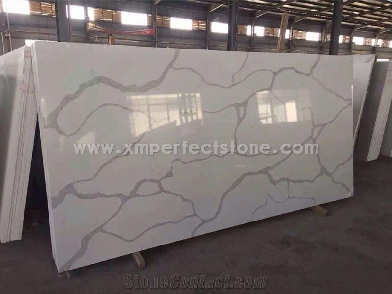 Quartz Stone Slabs,Calacatta White Quartz,Quartz Stone Tops,Artificial Stone Slabs,Calacatta Quartz Stone,Calacatta Bianco Quartz Tiles/Slabs for Vanity Tops,Table/Bench Tops,Engineered Stone
