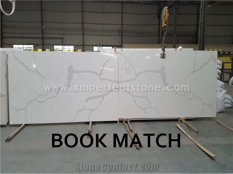 Quartz Stone Slabs,Calacatta White Quartz,Quartz Stone Tops,Artificial Stone Slabs,Calacatta Quartz Stone,Calacatta Bianco Quartz Tiles/Slabs for Vanity Tops,Table/Bench Tops,Engineered Stone