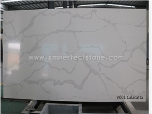 Quartz Stone Slabs,Calacatta White Quartz,Quartz Stone Tops,Artificial Stone Slabs,Calacatta Quartz Stone,Calacatta Bianco Quartz Tiles/Slabs for Vanity Tops,Table/Bench Tops,Engineered Stone