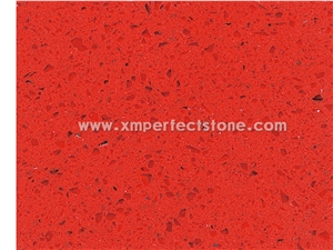 Red Crystal Quartz Slab/Chinese Quartz Slab Wholesale/Quartz Supplier