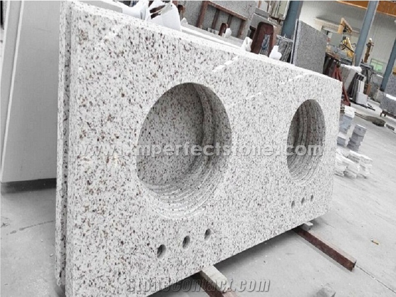 Single Sink Bathroom Vanity Top / Double Sink Quartz Vanity Tops / Beige Quartz Stone for Counter Top / Quartz Vanity Tops
