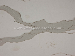Sparking Calacatta Kitchen Countertop, Glass and Mirror Quartz Stone Countertops, Quartz Surface, Cut to Size
