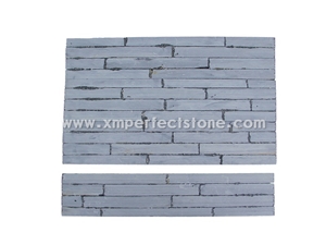 Xingzi Black Slate Cultured Stone/Split Surface Slate Tiles/Cultured Slate for Wall Cladding