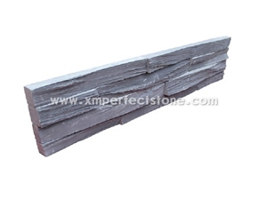Xingzi Black Slate Cultured Stone/Split Surface Slate Tiles/Cultured Slate for Wall Cladding