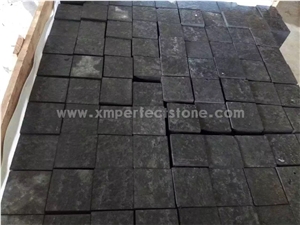 Zhangpu Black Basalt Paver Tile/Chinese Black Cube Stone/Black Driveway Paving Stone