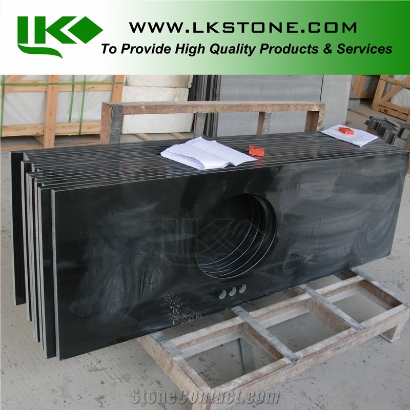 Absolute Black Vanity Tops, Absolute Black Countertops, Absolute Black Bathroom Top, Shanxi Black Vanity Top, Shanxi Black Countertops, Absolute Black Tops