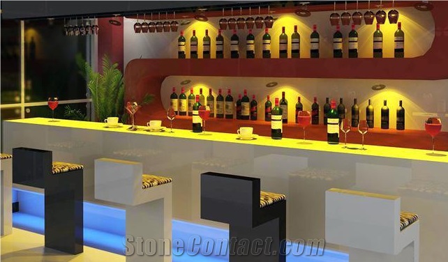 2017 Hot Selling High Evaluation Large Acrylic Solid Surface Club Bar Counter
