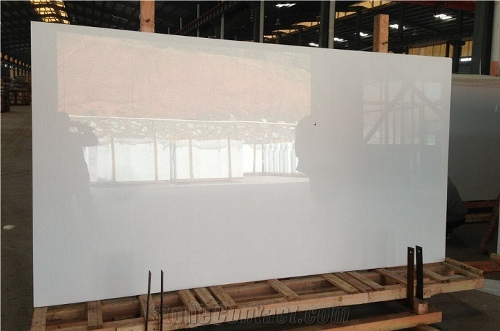280x150 Pure White Nano Stone Big Slab Nano Crystallized Stone Slabs & Cut to Size Nano Crystallized Stone