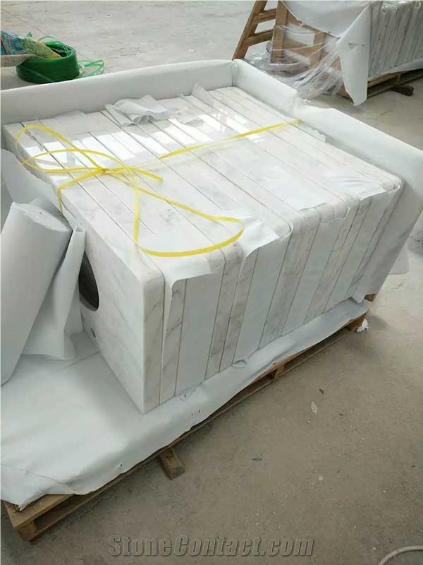 Cheap Polished China Orient White Marble Bathroom Vanity Tops, Bathroom Countertops