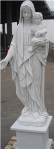 China White Marble Virgin Mary Human Sculptures, Religious Sculptures for Sale