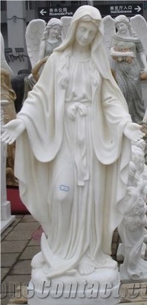China White Marble Virgin Mary Human Sculptures, Religious Sculptures for Sale
