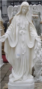 China White Marble Virgin Mary Human Sculptures, Religious Sculptures for Sale
