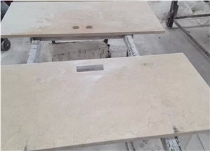 Customized Polishd Nature Beige Marble Stone Restaurant Countertop