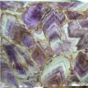 Backlit Lilac Amethyst Quartz Stone Purple Semiprecious Stone Tile